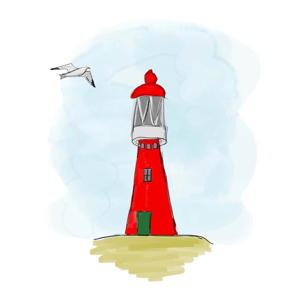 De vuurtoren van Vlieland